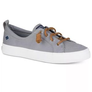 🤙🏼 Sperry Women's Gray Grey Crest Vibe Canvas Sneaker Shoes